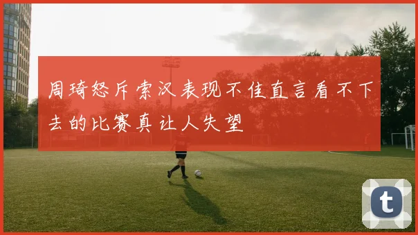 周琦怒斥索汉表现不佳直言看不下去的比赛真让人失望